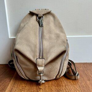 Rebecca Minkoff Suede Julian Backpack Medium Taupe
